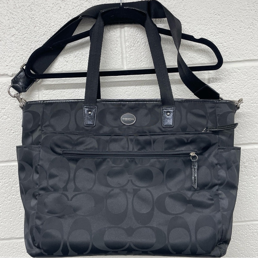 Coach Black Signature Tote Gym Bag Diaper Bag